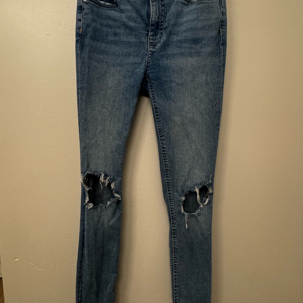 We The Free Women's Distressed Blue Skinny Jeans